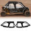 Portes supérieures de cabine fermées, compatibles avec Polaris RZR XP4 1000 / Turbo 2014-2023, portes supérieures douces, ensemble de fenêtres latérales souples à fermeture à glissière UTV à l'épreuve du vent, fonction avec miroirs latéraux et pare-brise