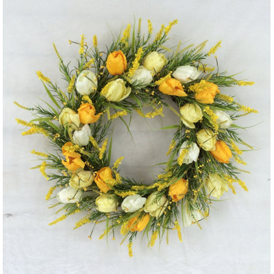 Faux Tulip 24'' Wreath