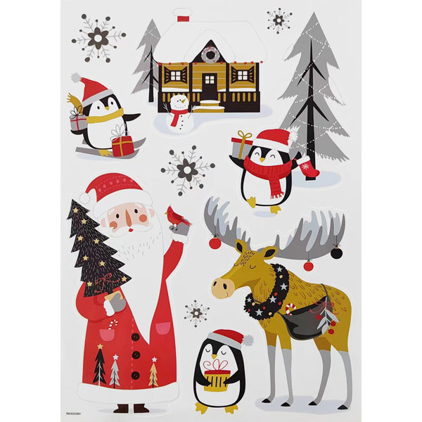 The Holiday Aisle® Christmas Sticker Window Decal | Wayfair