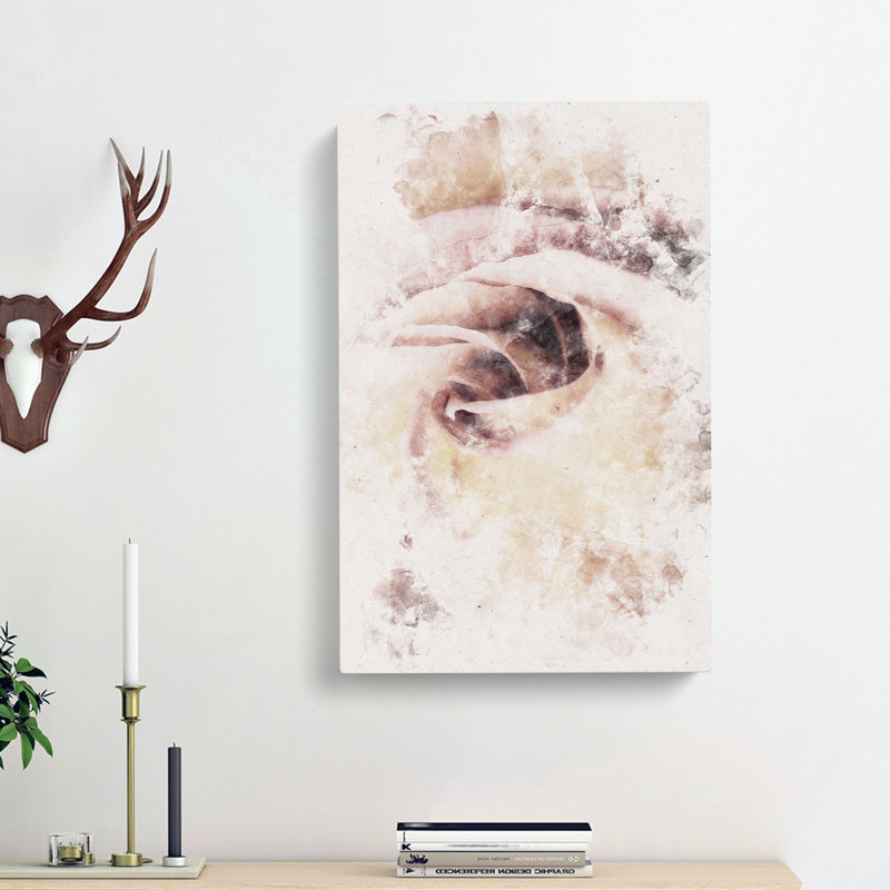 Pale Pink Rose Abstract - Wrapped Canvas, 91cm H x 60cm W x 3cm D