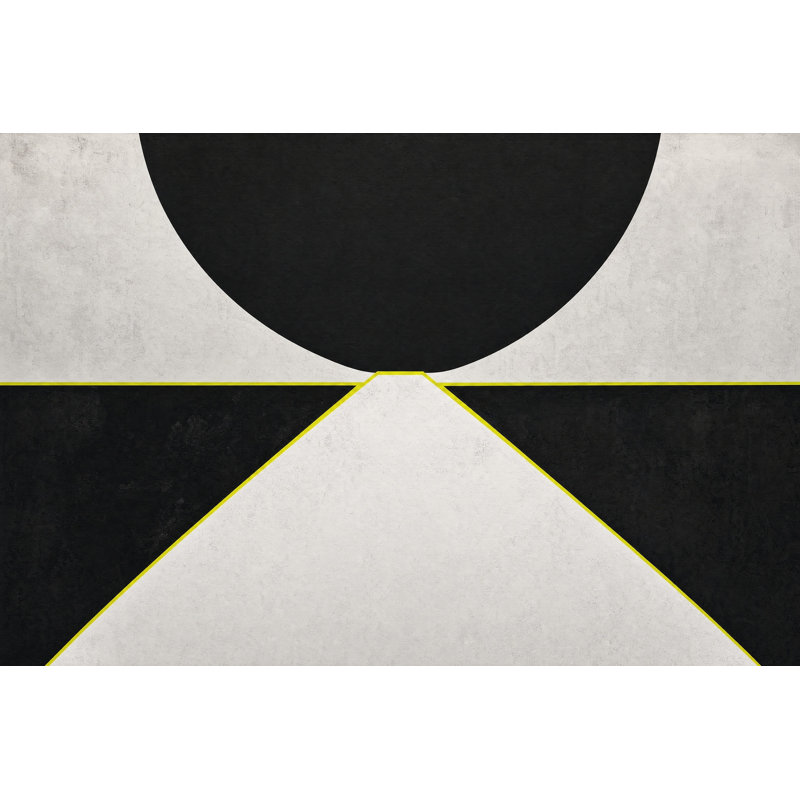 Papier peint géométrique noir uni, 200 po x 120 po, Peler et coller