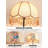 French Retro-Style Wrought Iron & Fabric Floor Lamp-118775608