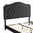 Upholstered Button Tufted Bed With LED Light