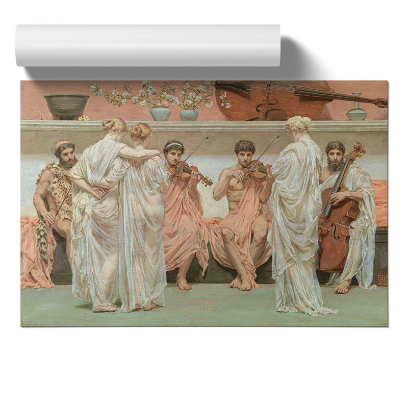 The Quartet by Albert Joseph Moore - No Frame Painting, 21cm H x 30cm W x 0.1cm D