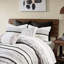 Édredon Modern Chic - imprimé de coton noir / blanc avec motif de pampilles double / grand-124265068