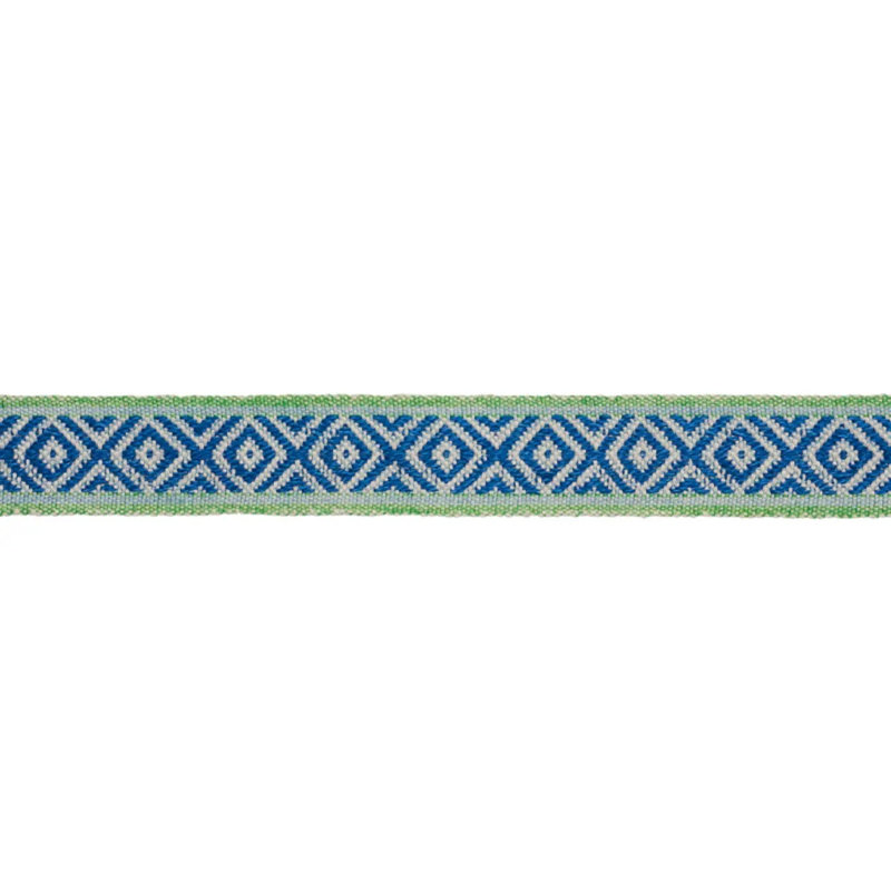 Larson Handwoven Tape, Blue/Medium Blue/Green