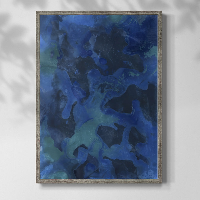 «Cobalt Galaxy I», reproduction encadrée - bois massif, H 21 po x l 17 po