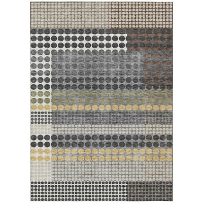 Machine Washable Indoor/Outdoor Chantille ACN2445 Geometric Rug