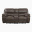 Causeuse inclinable double en microfibre polie avec console centrale de 79,5 po Delwayne-267682895-267682889