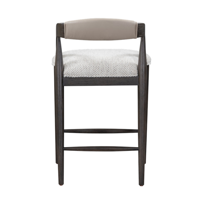 Hollister Upholstred Counter Stool Frothed Latte Performance Fabric, Counter Stool (26" Seat Height)