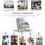 Fauteuil à bascule moderne à dossier haut avec coussin lombaire et poches latérales Modern