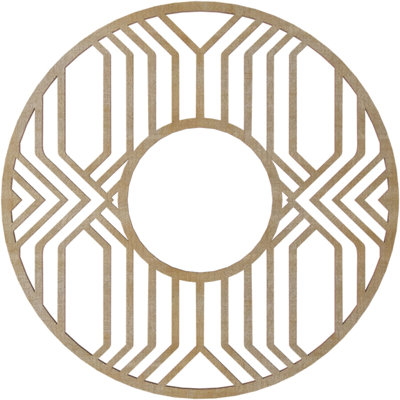 Médaillon de plafond en bois ajouré Hickory