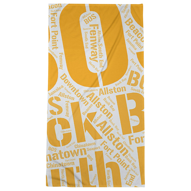 Lightweight Beach Towel, Orange, Microfiber, New York