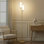 Lampe sur pied DEL industrielle à 3 voies avec abat-jour cylindrique en verre 64 po Gemini