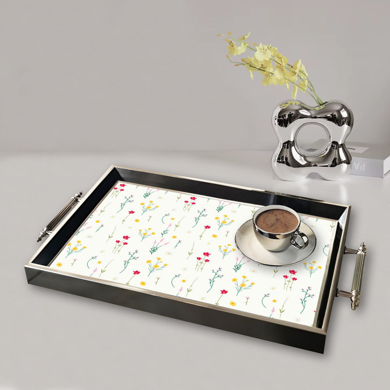 Elegant Glass Tray, 19.7 x 11.4 x 1.4 inches | 100% Durable Glass Construction | Easy to Clean with Damp Cloth | Ideal for Serving, Decorative Display, and Organizing | Stylish Addition to Home Décor