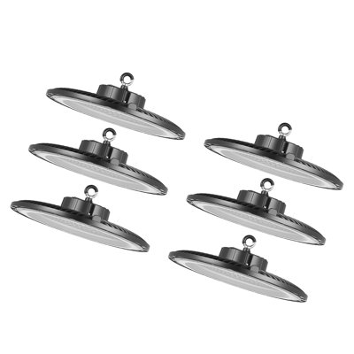 LED High Bay Lights, 5000K 200W 30000LM Super Bright UFO LED Warehouse Shop Lights, IP65 Waterproof, 100-277V Wide Voltage for Warehouse Workshop Factory Gym Garage Barn, Black