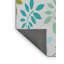 Laine tissée à la machine florale et polyester bleu/gris/vert Tapis décoratif-1137033446