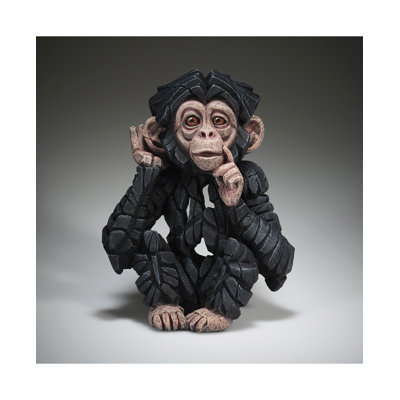EDGE Sculpture Baby Chimp Figure 7.7in H