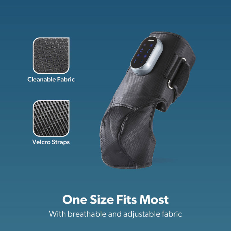 GEEPAS 2-in-1 Knee and Calf Leg Massager with Heat | Air Compression, Squeezing & Scraping Modes | LCD Touch Panel Adjustable Massage & Temperature Settings | For Pain Relief, Circulation & Relaxation