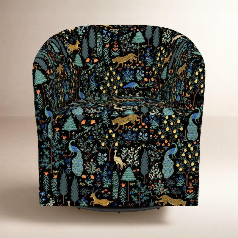 Chaise pivotante Pembroke, Rpc Menagerie Black Linen