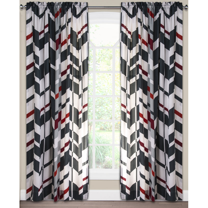 Brigham Semi Sheer Curtain Single Panel