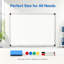 Tableau blanc magnétique 36 x 24, cadre en alliage d'aluminium
