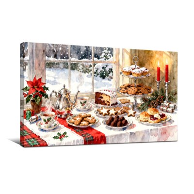 Christmas Christmas Table With Cookies And Tea
