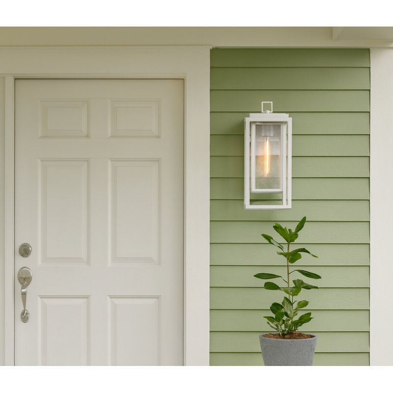 Wall Light, Textured White, 16" H x 7" W x 6.75" D