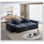 Canapé modulaire surdimensionné moderne avec 2 chaises longues, 2 accoudoirs et 4 coussins, tissu chenille scintillant-1032640420