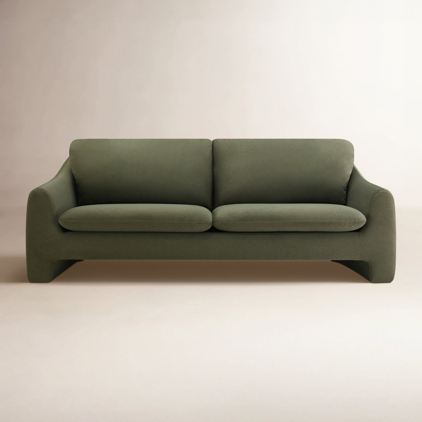 Elodie 87'' Upholstery Sofa, Vesper Forest Velvet