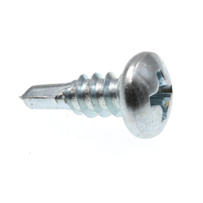 Sheet Metal Screws, Self-Drilling, Pan Head, Phillips Drive, #8 X 1/2 (100 Pack)