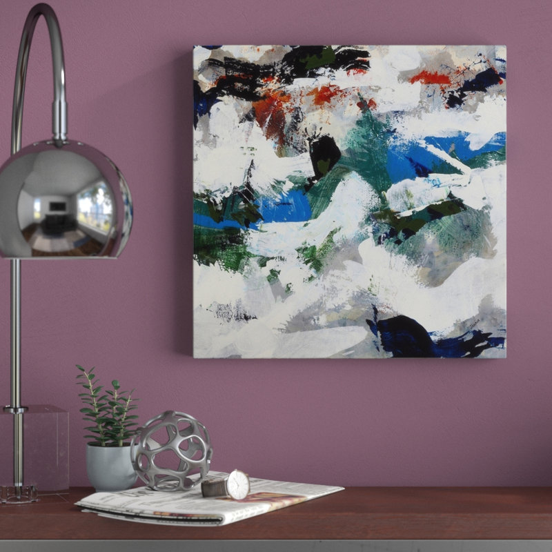 « escape ii », peinture sur toile, H 16 po x l 16 po x P 1,25 po, Toile tendue
