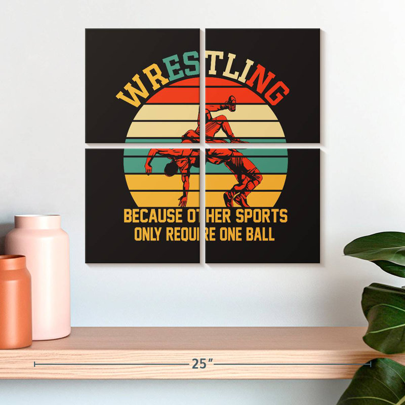 Sireci Guts To Wrestle, 18" H x 18" W