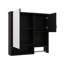 Pharmacie de salle de bain avec miroir, 29 po x 28 po, armoire de rangement murale avec porte, tablette personnalisable et barre à serviettes-1798904045