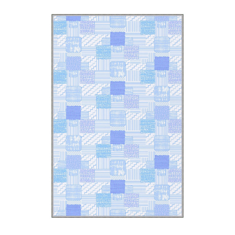 Stylish Hall Carpet (3.3 x 6.6 ft), 100% Polyester, 0.3 in Pile Height | Antibacterial, PVC Non-Slip Underside | 3D Digital Printing, Machine Washable | Perfect for Entryways & Living Spaces, Durable & Easy Care