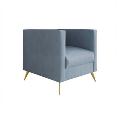 Cramlington Velvet Square Arm Chair by Mercer41