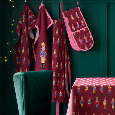Christmas Nutcracker Cotton Kitchen Double Oven Glove