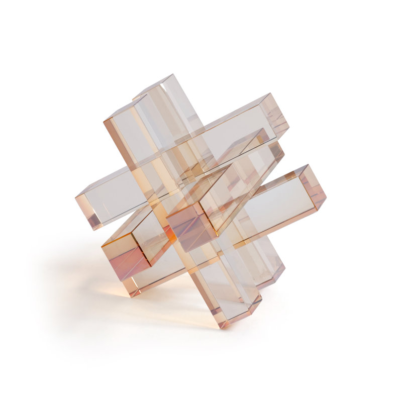 Serre-livres en cristal, Ambre clair