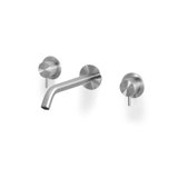Acquaco Linki Loop Wall Mount Three-Hole Two Handle Bathroom Lavatory Faucet