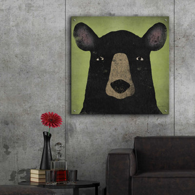 «The Black Bear» par Ryan Fowler, art mural en verre acrylique