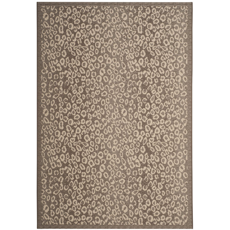 Tapis d'intérieur / extérieur à imprimé animal Amedee Performance, Rectangle 5 pi 3 po x 7 pi 7 po