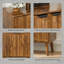 Farmhouse Cerda Buffet Cabinet with Slatted Doors and Adjustable Storage for Multi-Room Use.
