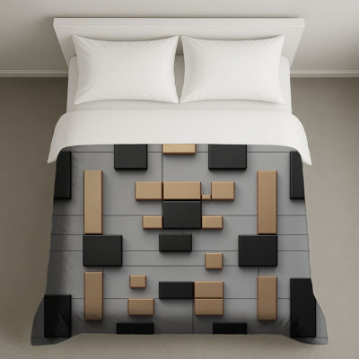 Housses de couette rectangulaires noir bronze