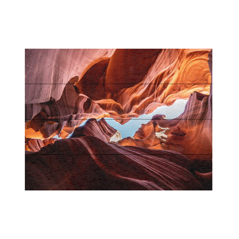 Holger Schmidtke Antelope Canyon Wood Slat Art, H 12 po x l 16 po