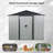 8x4 Metal Outdoor Storage Shed With Window White And Black