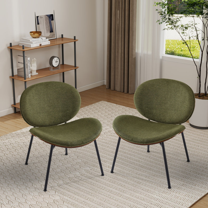 Chaise trépied Mid-Century Modern, Polyester vert