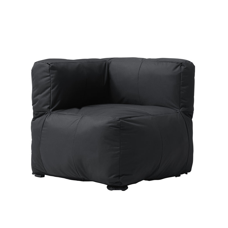 Grand ensemble de 3 fauteuils à billes modulaires en mousse, Noir