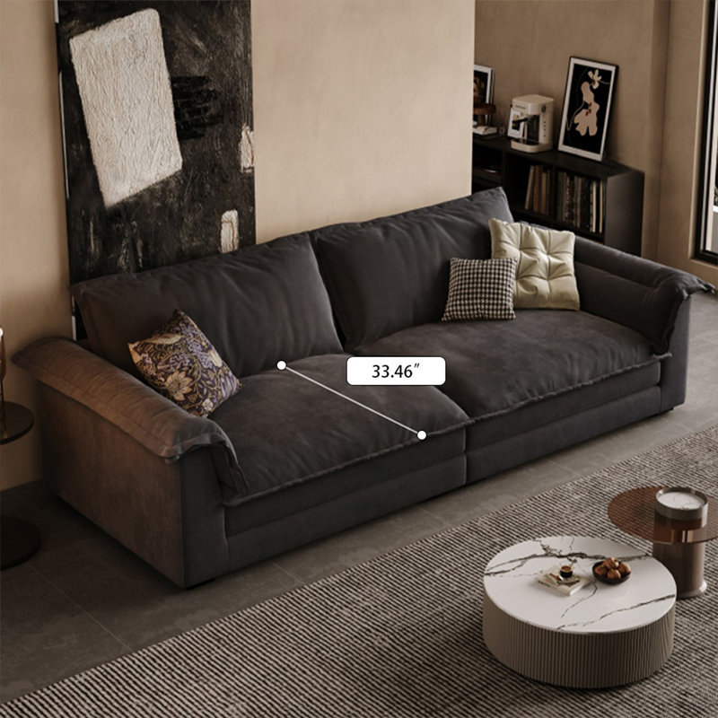 Black Polyester Modular Sofa cushion Loveseat