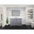 Dark Grey Single Bath Vanity 48 in. W x 22 in. D, Cultured Marble Top, White Square Sink, and 46 in. Mirror
