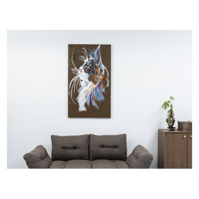 Art mural Wandela, toile surdimensionnée de 47 po x 27 po, tons bruns, sans cadre